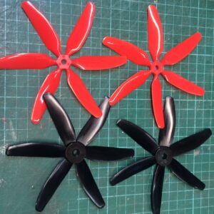 Ø5" x 4" - 6 Bladed Propeller - Orange, Grey or Black color